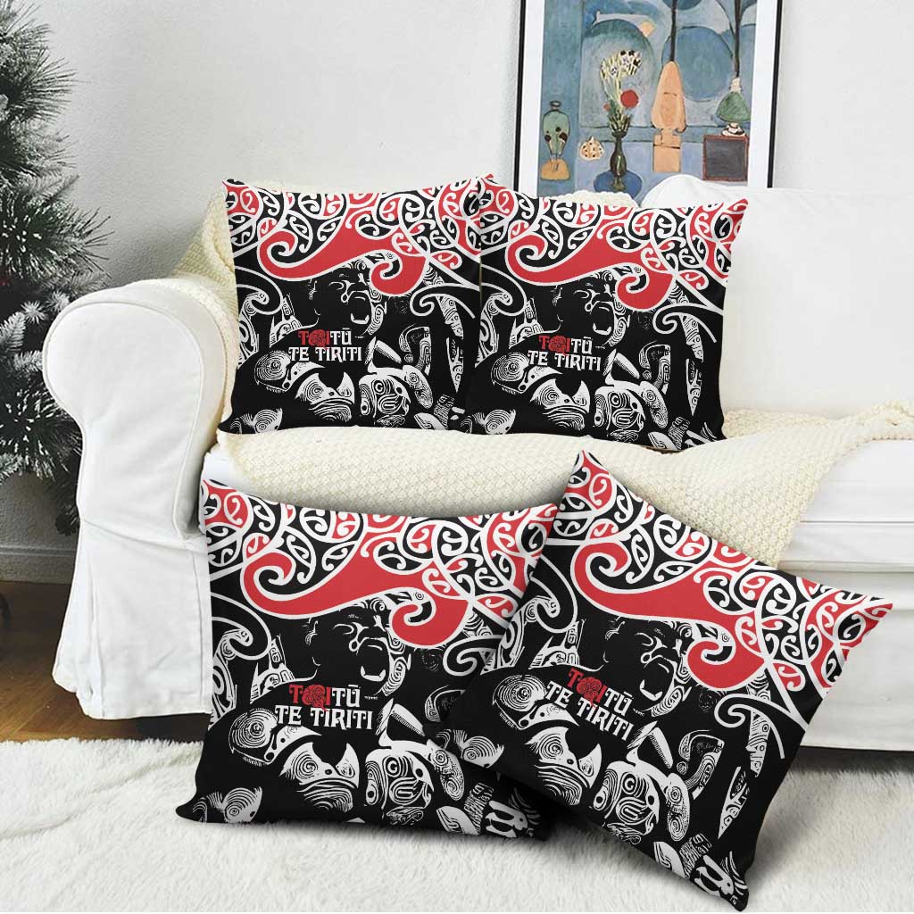 Aotearoa Toitu Te Tiriti Pillow Cover New Zealand Stand Together Stand Stronger - Polynesian Pride