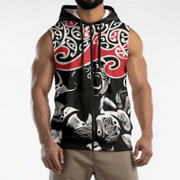 Aotearoa Toitu Te Tiriti Sleeveless Zip Hoodie New Zealand Stand Together Stand Stronger LT9