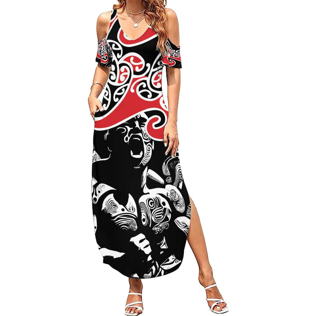 Aotearoa Toitu Te Tiriti Summer Maxi Dress New Zealand Stand Together Stand Stronger