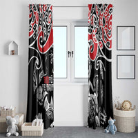 Aotearoa Toitu Te Tiriti Window Curtain New Zealand Stand Together Stand Stronger LT9 - Polynesian Pride