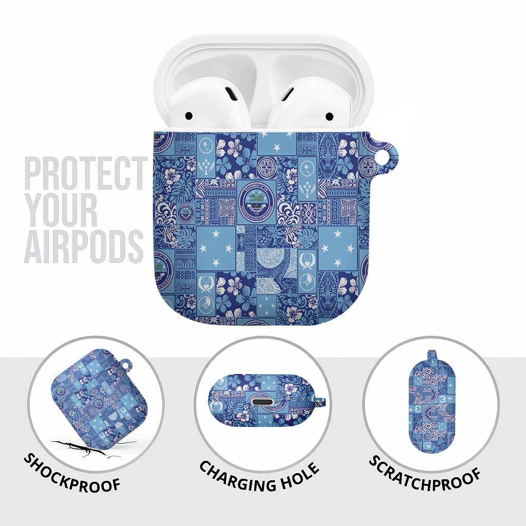 Federated States of Micronesia Merry Christmas AirPods Case Pacific Patchwork Xmas Vibes - Polynesian Pride