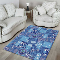 Federated States of Micronesia Merry Christmas Area Rug Pacific Patchwork Xmas Vibes - Polynesian Pride