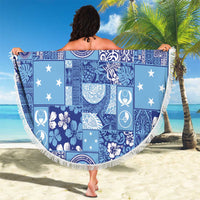 Federated States of Micronesia Merry Christmas Beach Blanket Pacific Patchwork Xmas Vibes - Polynesian Pride