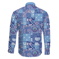 Federated States of Micronesia Merry Christmas Family Matching Mermaid Dress and Hawaiian Shirt Pacific Patchwork Xmas Vibes - Polynesian Pride