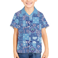 Federated States of Micronesia Merry Christmas Hawaiian Shirt Pacific Patchwork Xmas Vibes - Polynesian Pride