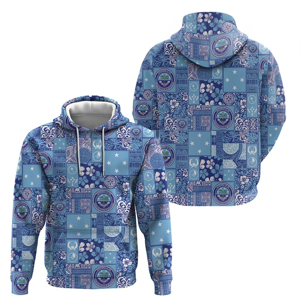 Federated States of Micronesia Merry Christmas Hoodie Pacific Patchwork Xmas Vibes - Polynesian Pride