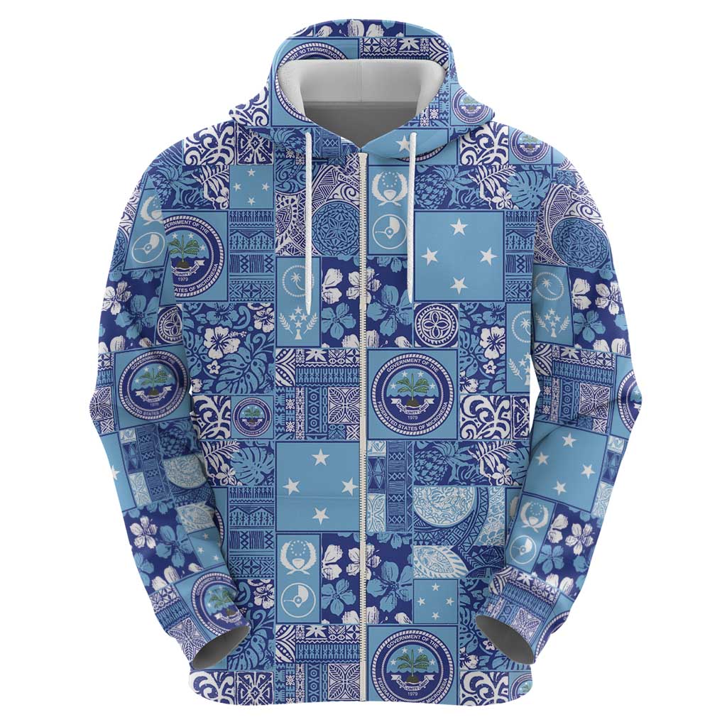 Federated States of Micronesia Merry Christmas Hoodie Pacific Patchwork Xmas Vibes - Polynesian Pride