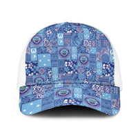 Federated States of Micronesia Merry Christmas Mesh Trucker Cap Pacific Patchwork Xmas Vibes - Polynesian Pride