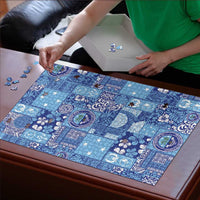 Federated States of Micronesia Merry Christmas Puzzle Pacific Patchwork Xmas Vibes - Polynesian Pride