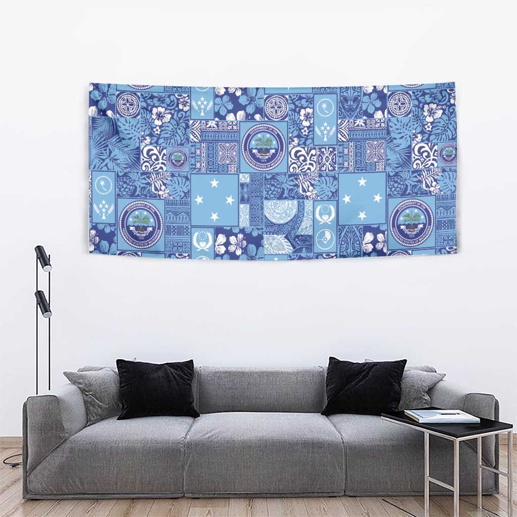 Federated States of Micronesia Merry Christmas Tapestry Pacific Patchwork Xmas Vibes - Polynesian Pride