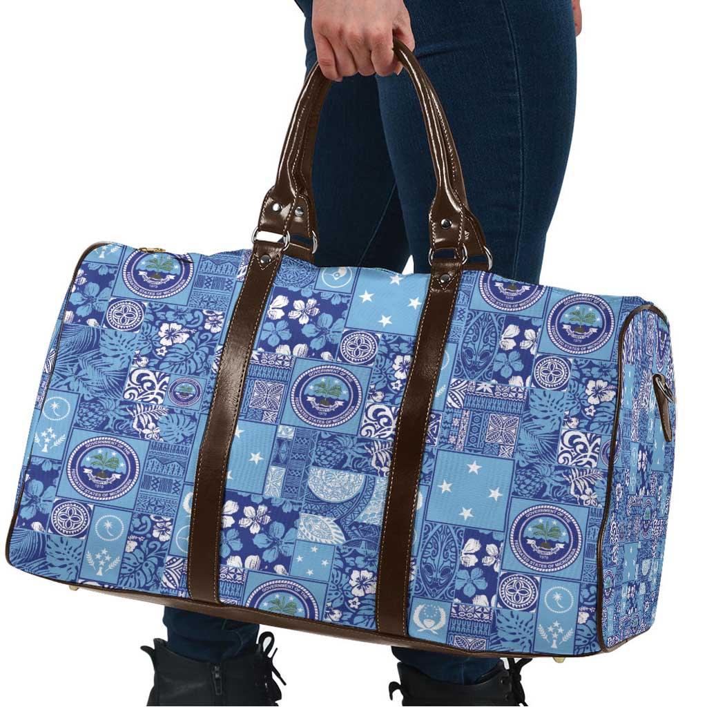 Federated States of Micronesia Merry Christmas Travel Bag Pacific Patchwork Xmas Vibes - Polynesian Pride