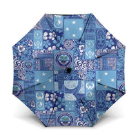Federated States of Micronesia Merry Christmas Umbrella Pacific Patchwork Xmas Vibes - Polynesian Pride