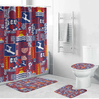 Kiribati Tekeraoi n te Kiritimati Bathroom Set Pacific Patchwork Xmas Vibes - Polynesian Pride