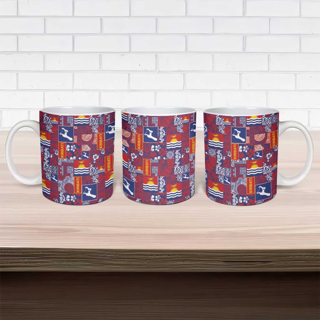 Kiribati Tekeraoi n te Kiritimati Ceramic Mug Pacific Patchwork Xmas Vibes - Polynesian Pride