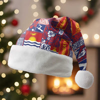 Kiribati Tekeraoi n te Kiritimati Christmas Santa Hat Pacific Patchwork Xmas Vibes - Polynesian Pride