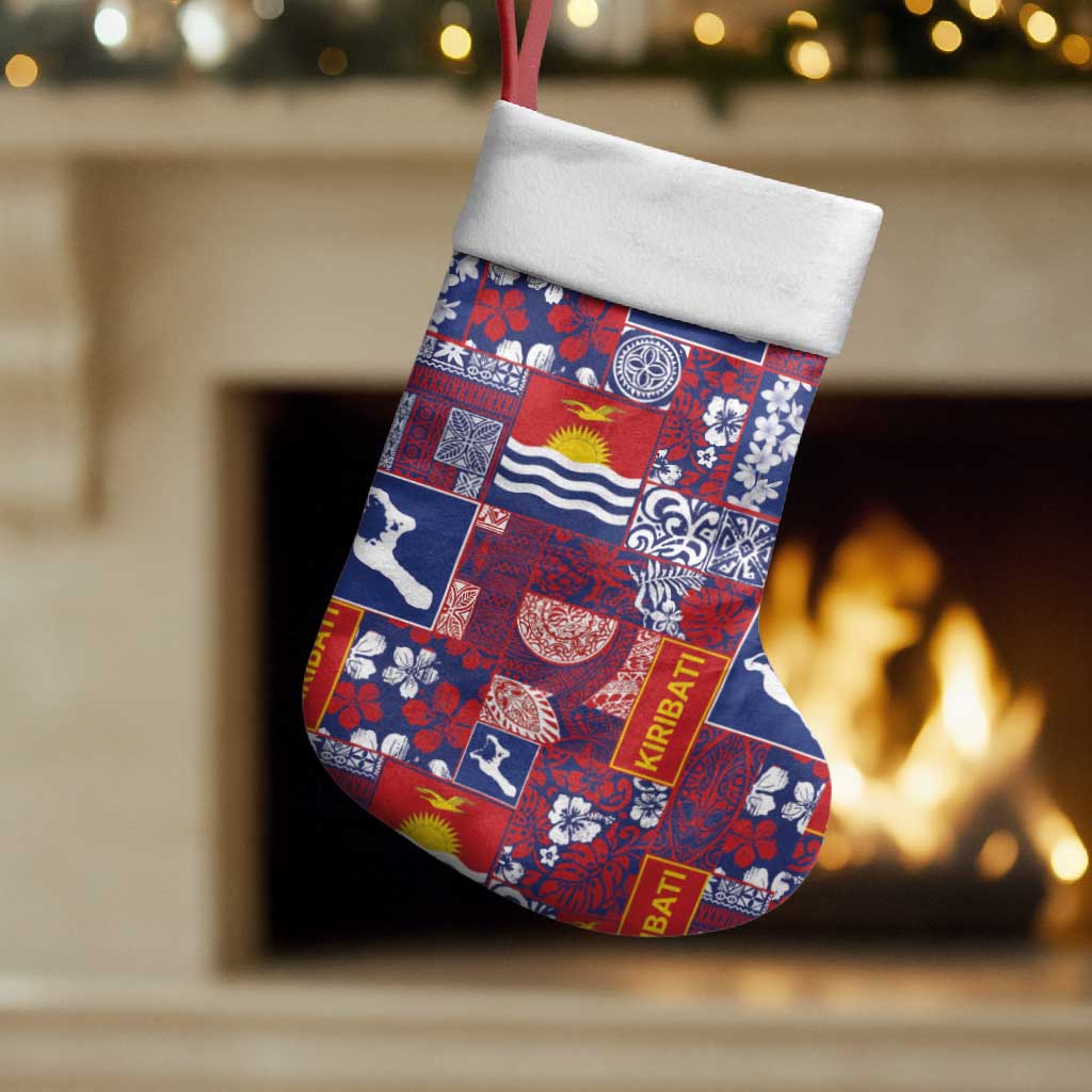 Kiribati Tekeraoi n te Kiritimati Christmas Stocking Pacific Patchwork Xmas Vibes - Polynesian Pride