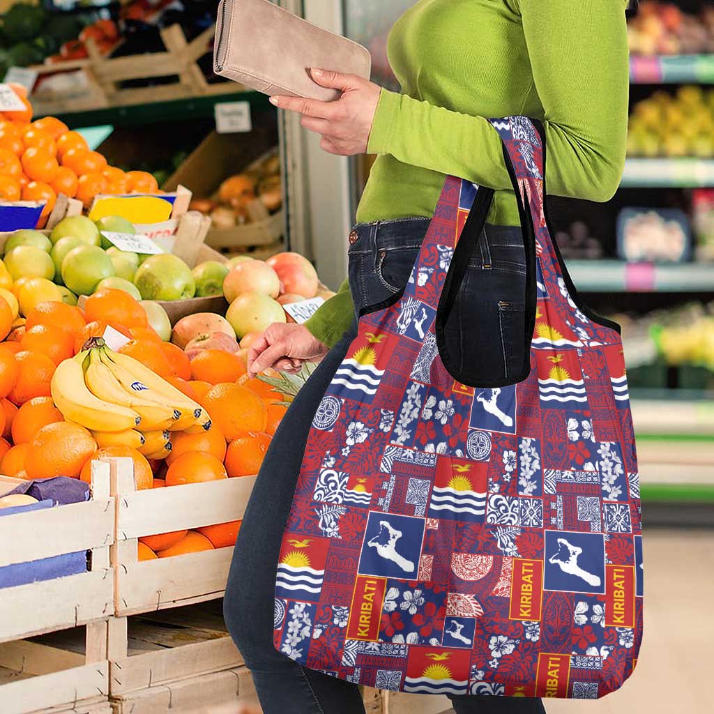 Kiribati Tekeraoi n te Kiritimati Grocery Bag Pacific Patchwork Xmas Vibes - Polynesian Pride