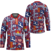 Kiribati Tekeraoi n te Kiritimati Hockey Jersey Pacific Patchwork Xmas Vibes - Polynesian Pride