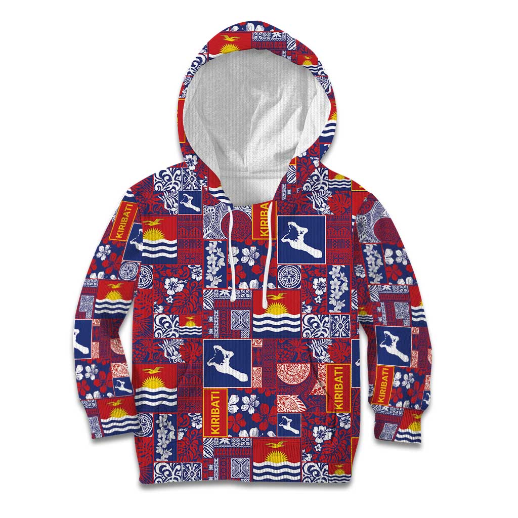 Kiribati Tekeraoi n te Kiritimati Kid Hoodie Pacific Patchwork Xmas Vibes - Polynesian Pride