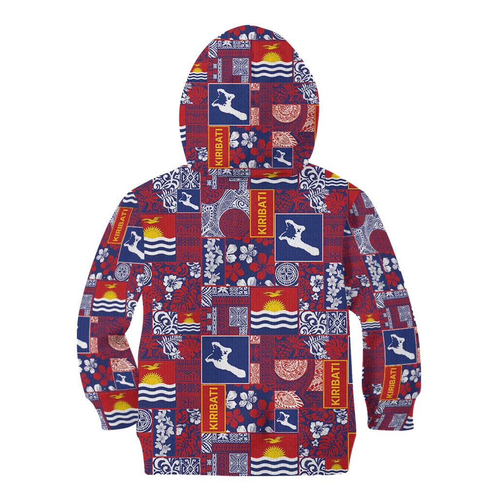 Kiribati Tekeraoi n te Kiritimati Kid Hoodie Pacific Patchwork Xmas Vibes - Polynesian Pride