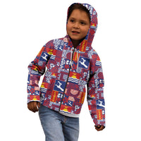 Kiribati Tekeraoi n te Kiritimati Kid Hoodie Pacific Patchwork Xmas Vibes - Polynesian Pride