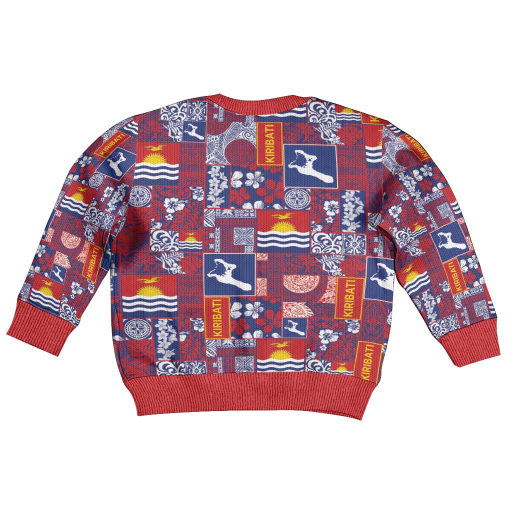 Kiribati Tekeraoi n te Kiritimati Kid Ugly Christmas Sweater Pacific Patchwork Xmas Vibes LT9 - Polynesian Pride