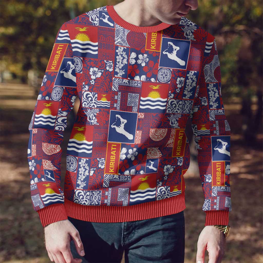 Kiribati Tekeraoi n te Kiritimati Ugly Christmas Sweater Pacific Patchwork Xmas Vibes - Polynesian Pride