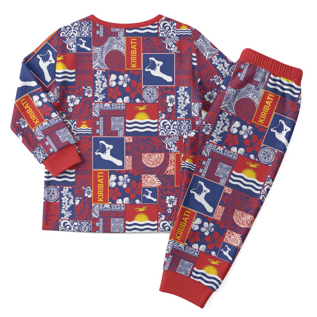 Kiribati Tekeraoi n te Kiritimati Christmas Pajama Set Pacific Patchwork Xmas Vibes LT9 - Polynesian Pride
