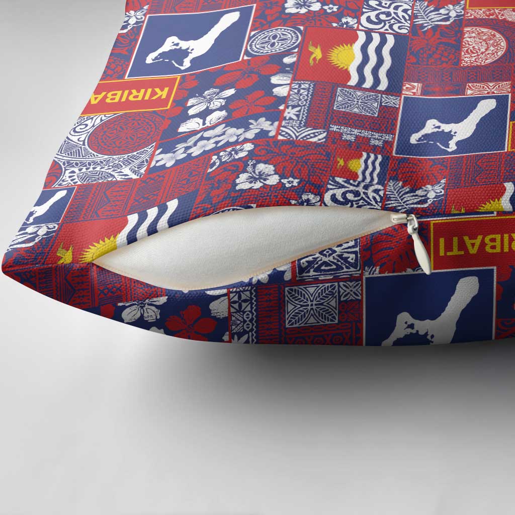Kiribati Tekeraoi n te Kiritimati Pillow Cover Pacific Patchwork Xmas Vibes - Polynesian Pride