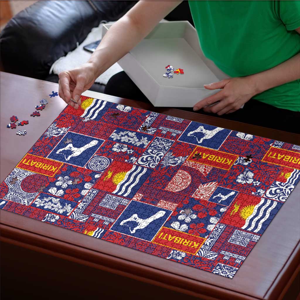 Kiribati Tekeraoi n te Kiritimati Puzzle Pacific Patchwork Xmas Vibes - Polynesian Pride