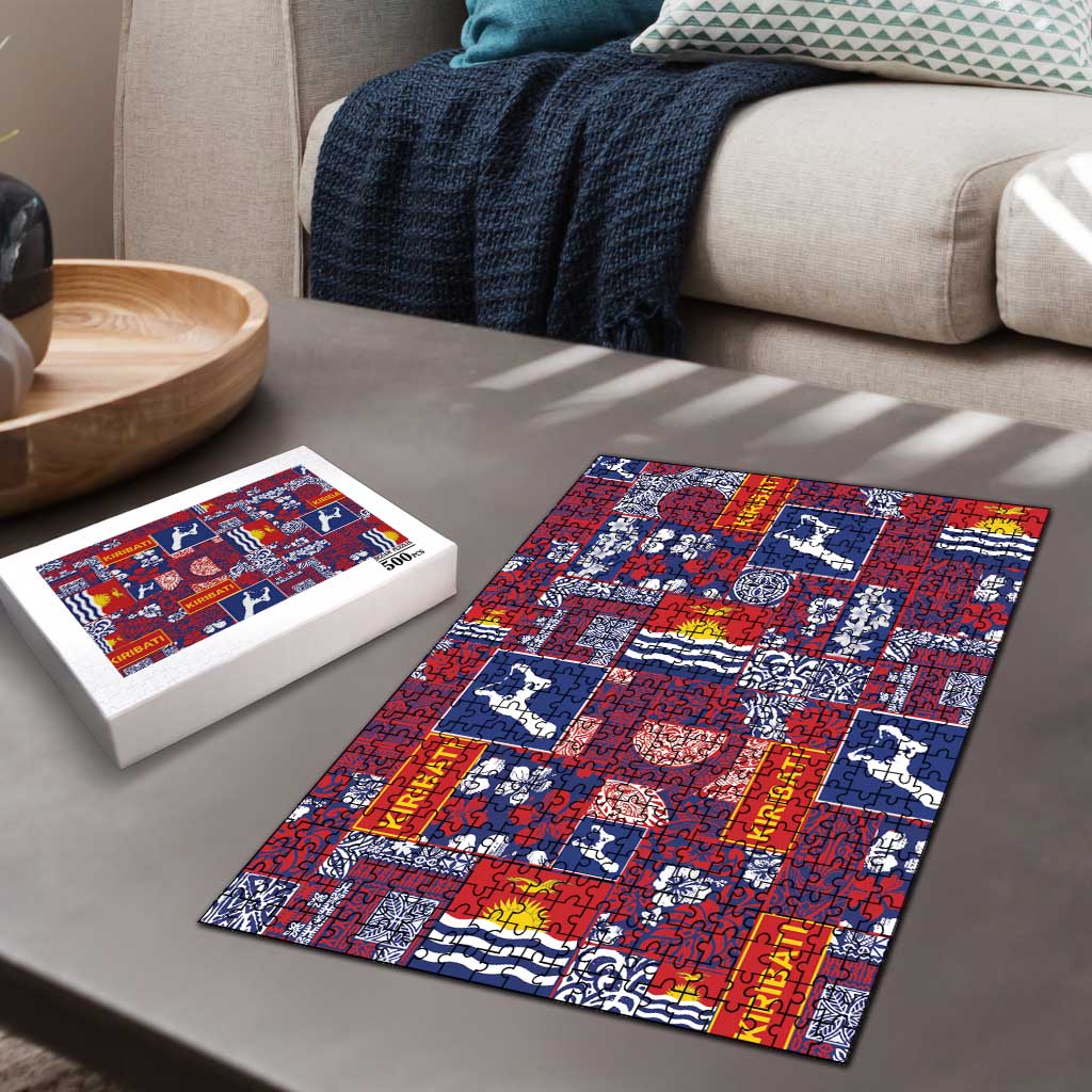 Kiribati Tekeraoi n te Kiritimati Puzzle Pacific Patchwork Xmas Vibes - Polynesian Pride