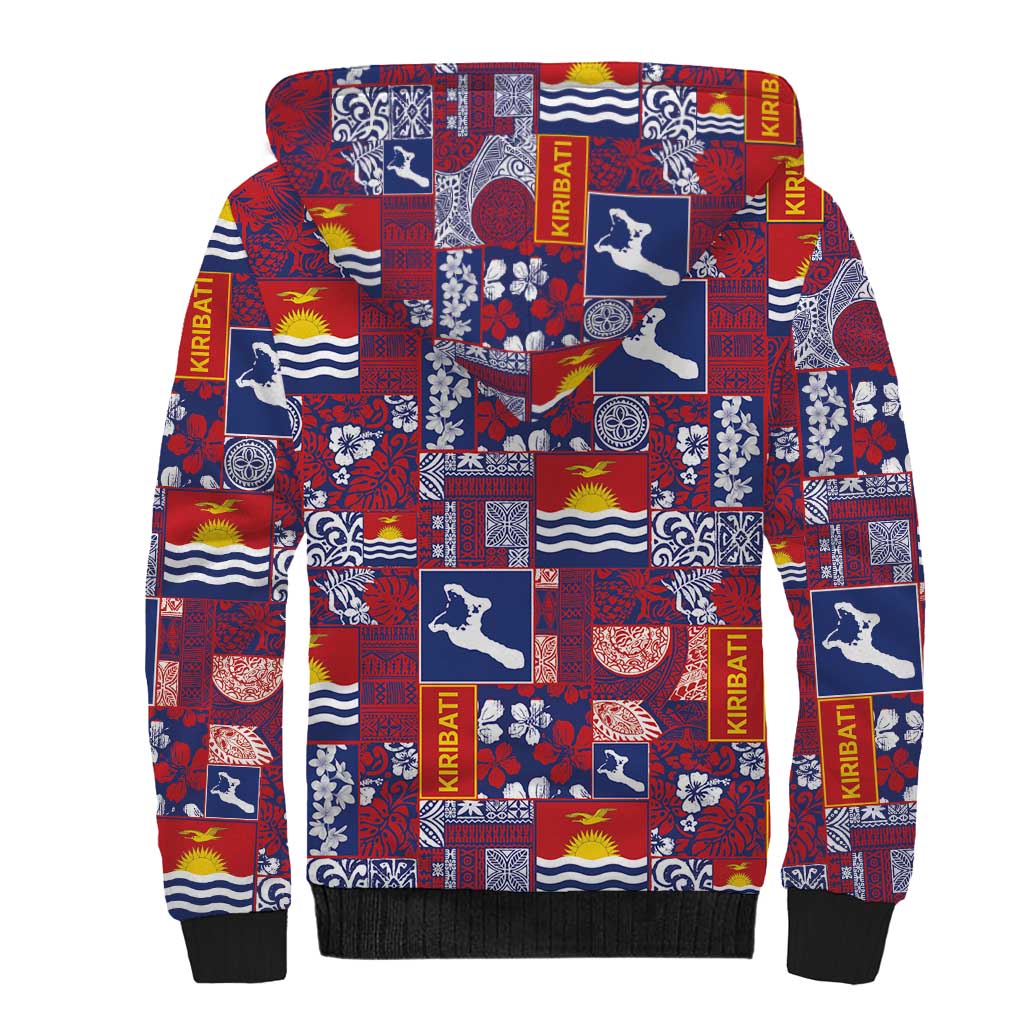 Kiribati Tekeraoi n te Kiritimati Sherpa Hoodie Pacific Patchwork Xmas Vibes - Polynesian Pride