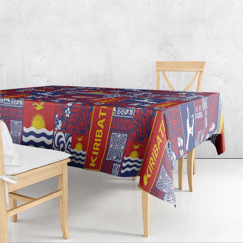 Kiribati Tekeraoi n te Kiritimati Tablecloth Pacific Patchwork Xmas Vibes - Polynesian Pride