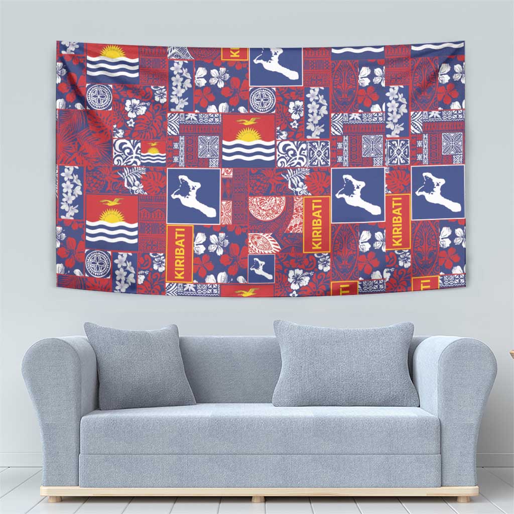 Kiribati Tekeraoi n te Kiritimati Tapestry Pacific Patchwork Xmas Vibes - Polynesian Pride