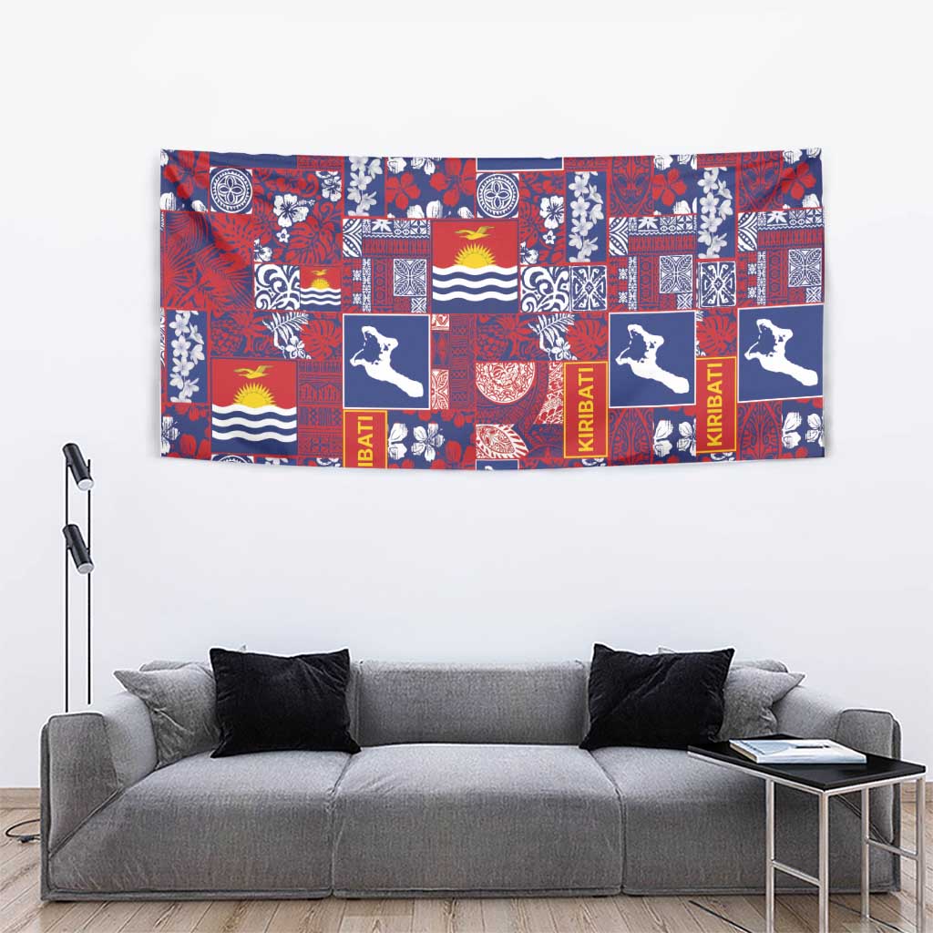 Kiribati Tekeraoi n te Kiritimati Tapestry Pacific Patchwork Xmas Vibes - Polynesian Pride
