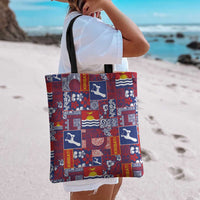 Kiribati Tekeraoi n te Kiritimati Tote Bag Pacific Patchwork Xmas Vibes - Polynesian Pride