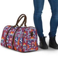 Kiribati Tekeraoi n te Kiritimati Travel Bag Pacific Patchwork Xmas Vibes - Polynesian Pride