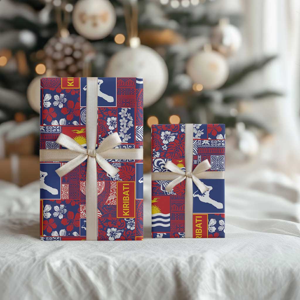 Kiribati Tekeraoi n te Kiritimati Wrapping Paper Pacific Patchwork Xmas Vibes LT9 - Polynesian Pride