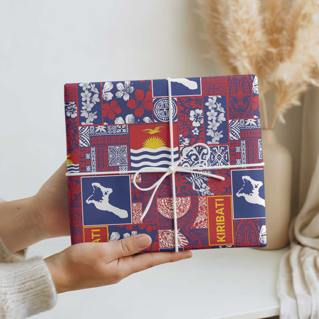 Kiribati Tekeraoi n te Kiritimati Wrapping Paper Pacific Patchwork Xmas Vibes LT9 - Polynesian Pride