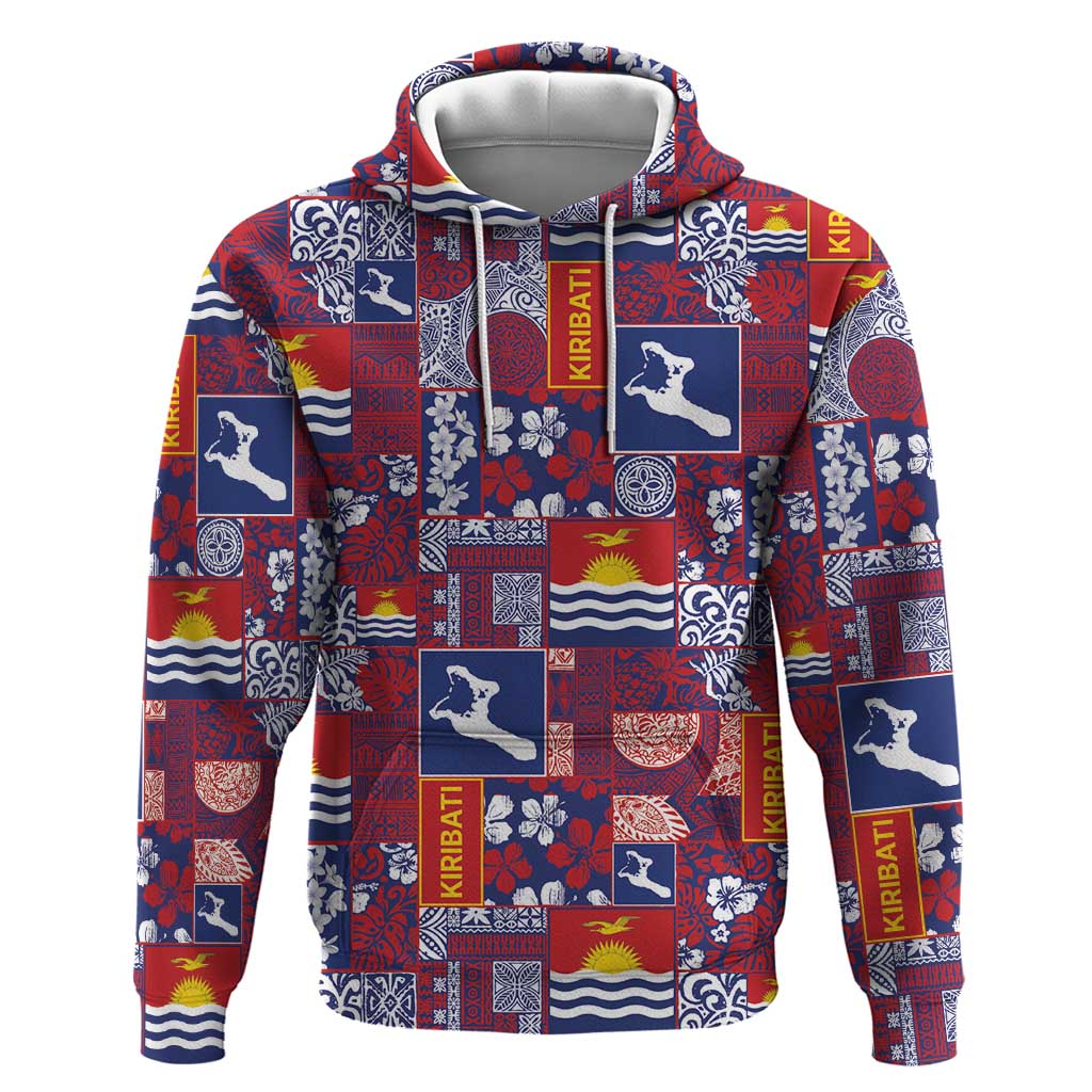 Kiribati Tekeraoi n te Kiritimati Zip Hoodie Pacific Patchwork Xmas Vibes - Polynesian Pride