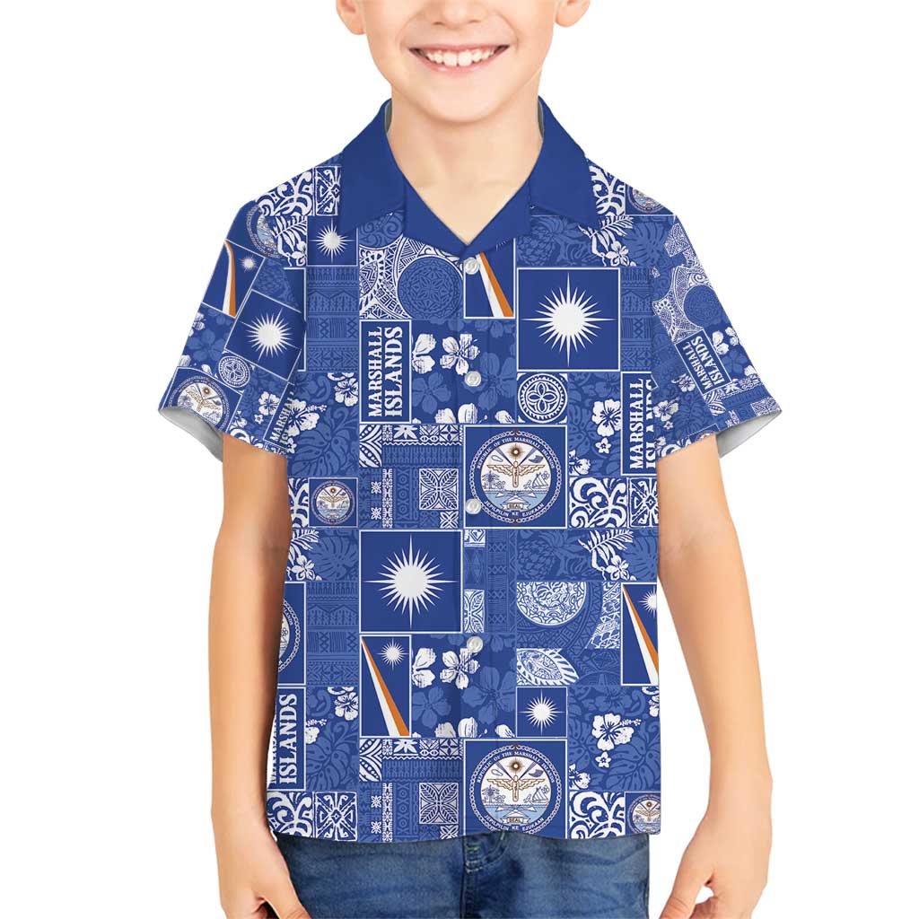 Marshall Islands Merry Christmas Family Matching Puletasi and Hawaiian Shirt Pacific Patchwork Xmas Vibes - Polynesian Pride