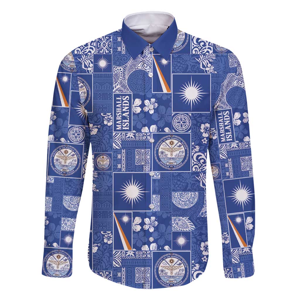 Marshall Islands Merry Christmas Family Matching Tank Maxi Dress and Hawaiian Shirt Pacific Patchwork Xmas Vibes - Polynesian Pride