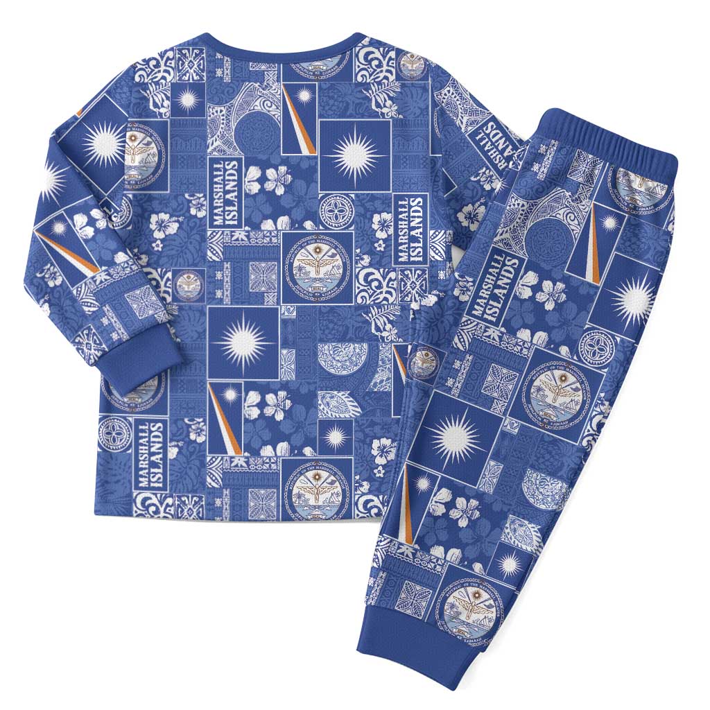 Marshall Islands Merry Christmas Pajama Set Pacific Patchwork Xmas Vibes - Polynesian Pride