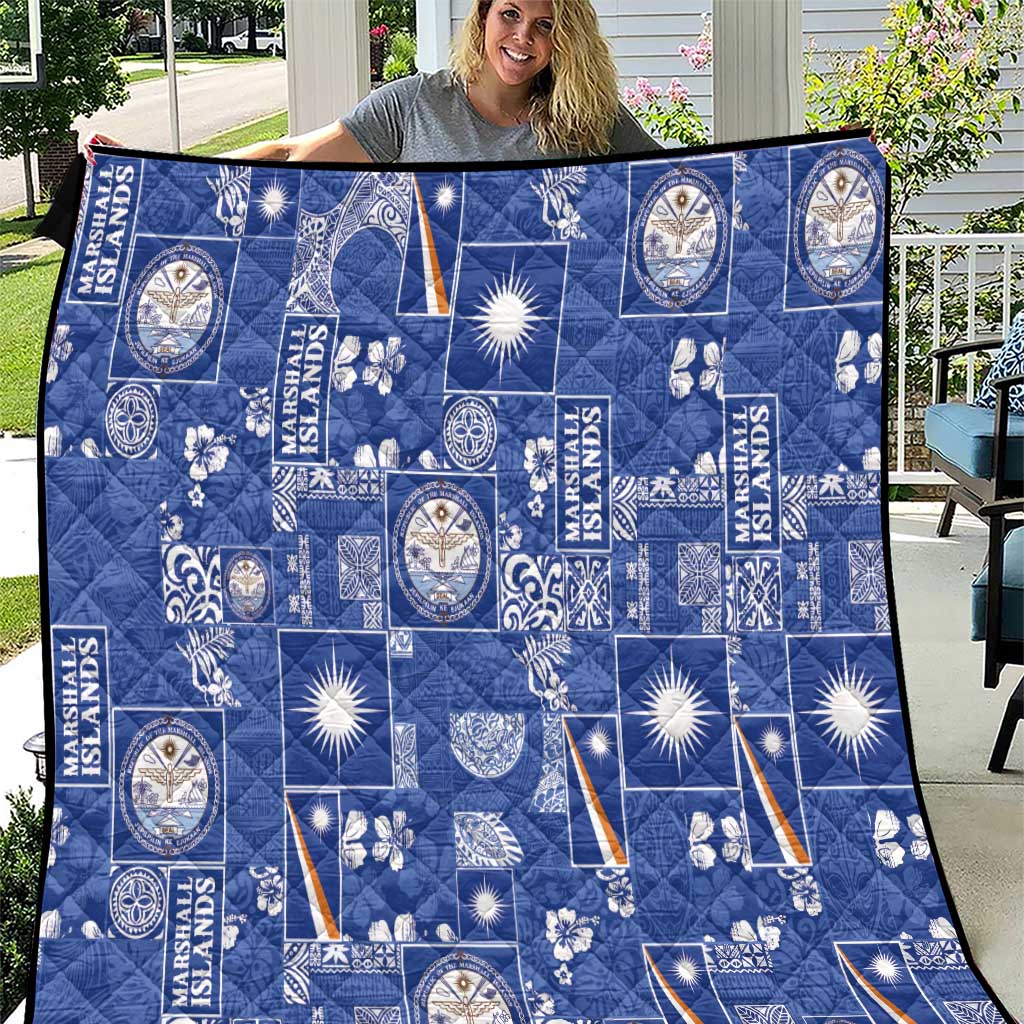 Marshall Islands Merry Christmas Quilt Pacific Patchwork Xmas Vibes - Polynesian Pride