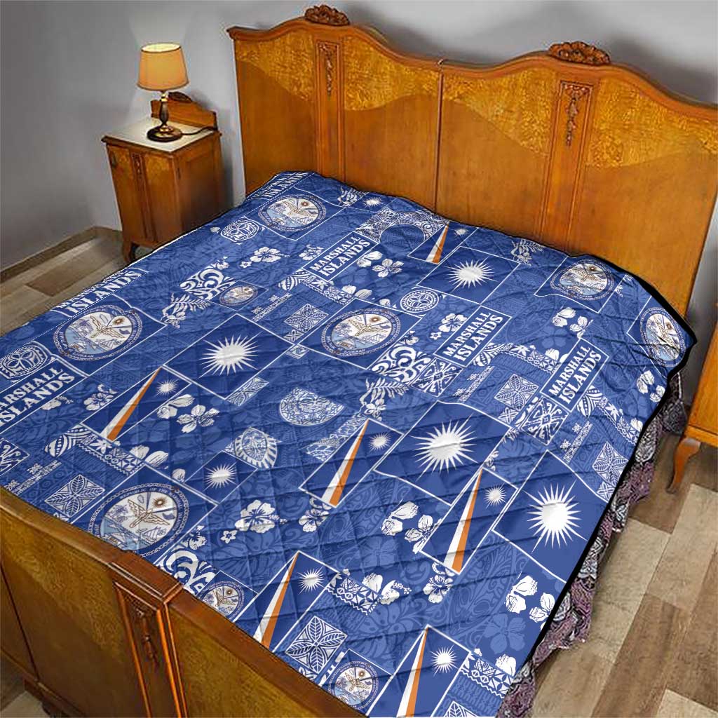 Marshall Islands Merry Christmas Quilt Pacific Patchwork Xmas Vibes - Polynesian Pride