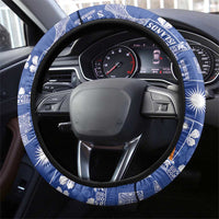 Marshall Islands Merry Christmas Steering Wheel Cover Pacific Patchwork Xmas Vibes - Polynesian Pride