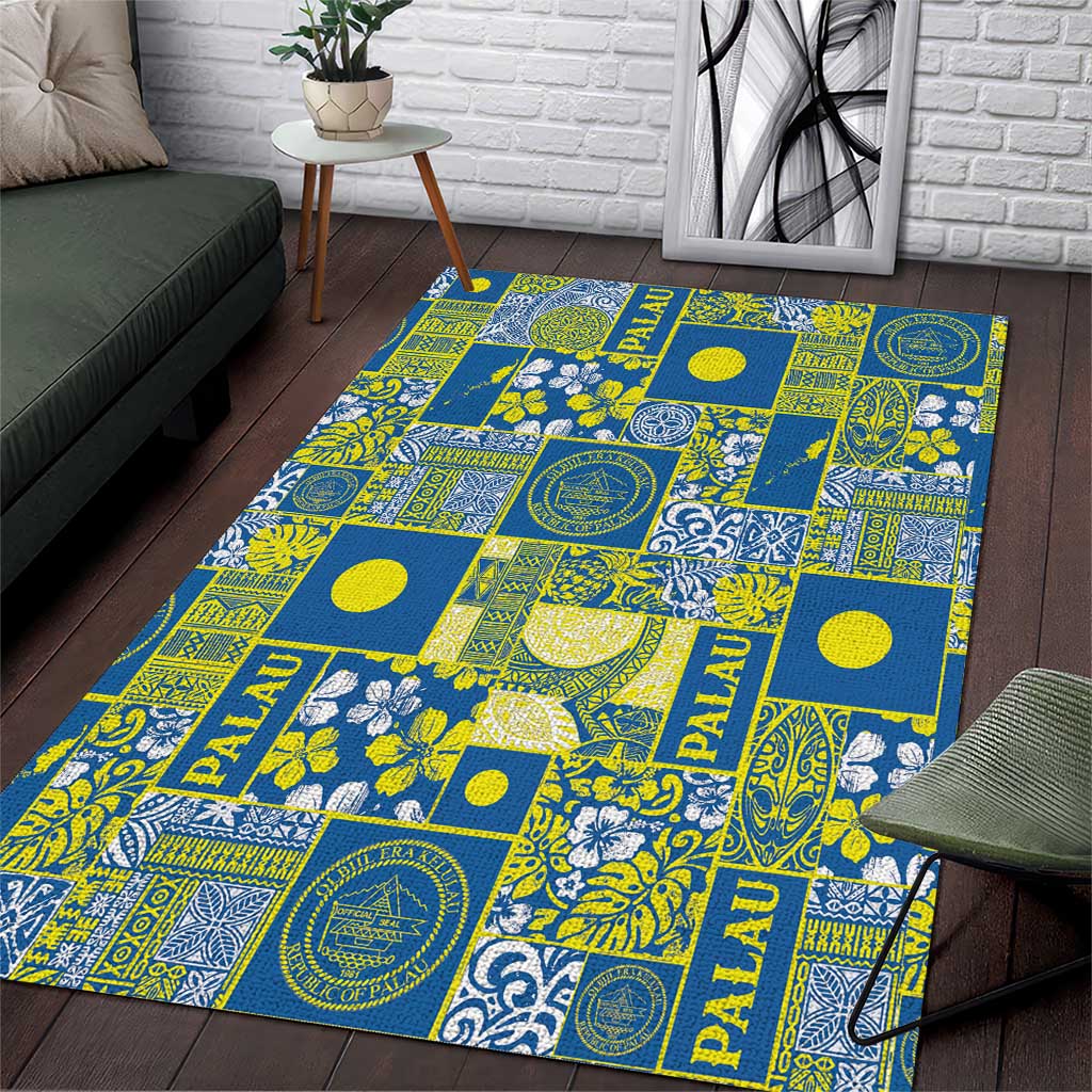 Palau Ungil Kurismas Area Rug Pacific Patchwork Xmas Vibes - Polynesian Pride
