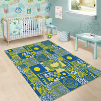 Palau Ungil Kurismas Area Rug Pacific Patchwork Xmas Vibes - Polynesian Pride