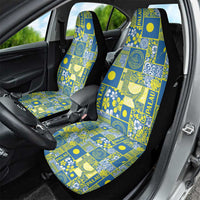 Palau Ungil Kurismas Car Seat Cover Pacific Patchwork Xmas Vibes - Polynesian Pride
