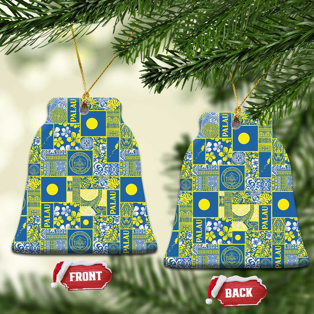 Palau Ungil Kurismas Ceramic Ornament Pacific Patchwork Xmas Vibes - Polynesian Pride